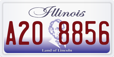IL license plate A208856