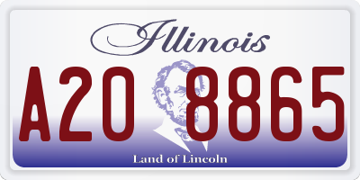 IL license plate A208865