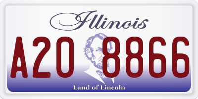 IL license plate A208866