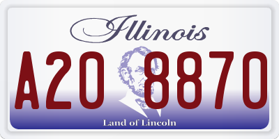 IL license plate A208870