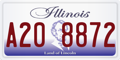 IL license plate A208872