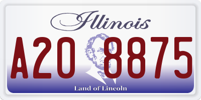 IL license plate A208875
