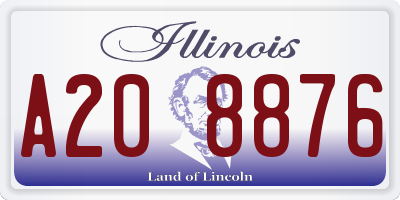 IL license plate A208876