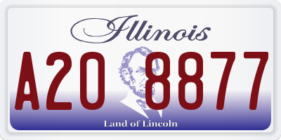 IL license plate A208877