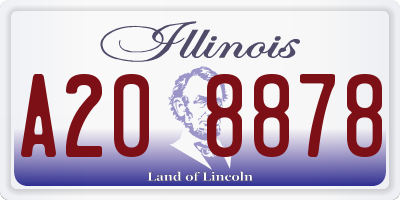 IL license plate A208878