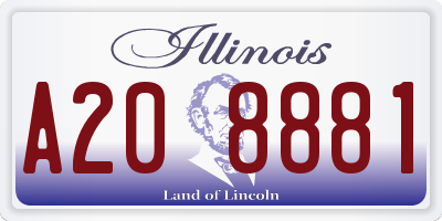 IL license plate A208881