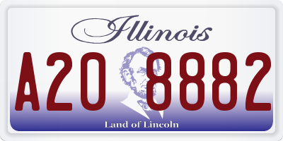 IL license plate A208882