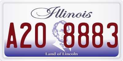 IL license plate A208883