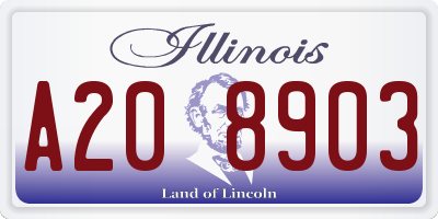 IL license plate A208903