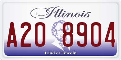 IL license plate A208904