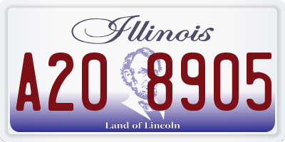 IL license plate A208905