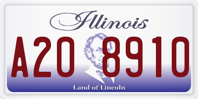 IL license plate A208910
