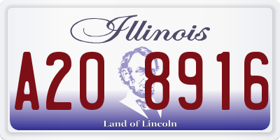 IL license plate A208916