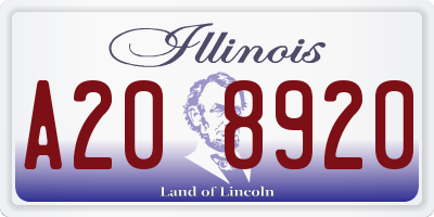 IL license plate A208920