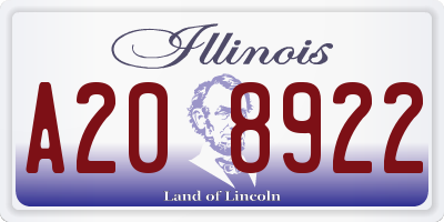 IL license plate A208922