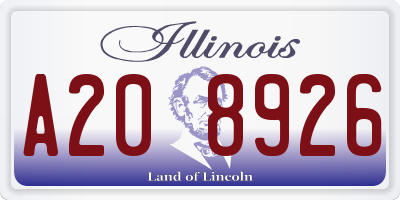 IL license plate A208926