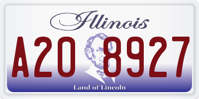 IL license plate A208927