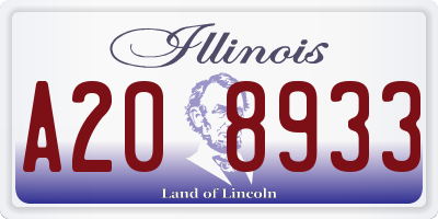 IL license plate A208933