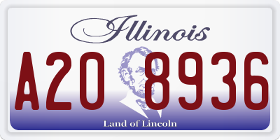IL license plate A208936