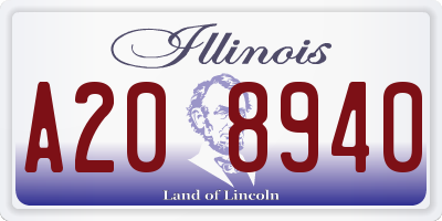 IL license plate A208940