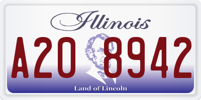 IL license plate A208942