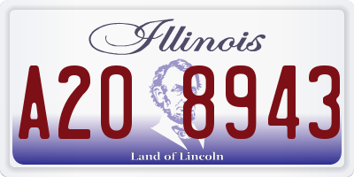 IL license plate A208943