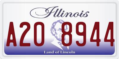 IL license plate A208944