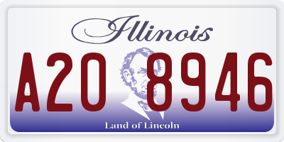 IL license plate A208946