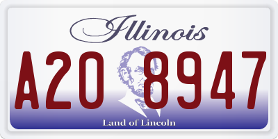 IL license plate A208947