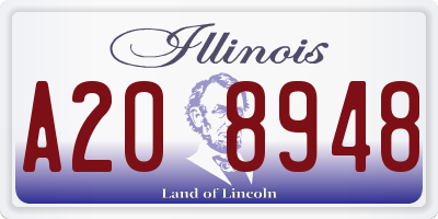IL license plate A208948