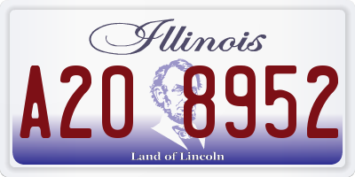 IL license plate A208952