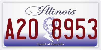IL license plate A208953