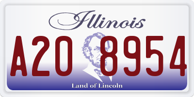 IL license plate A208954