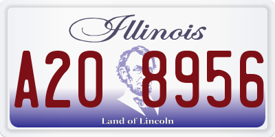 IL license plate A208956