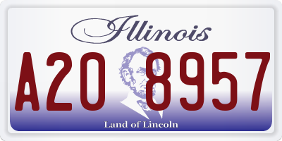 IL license plate A208957