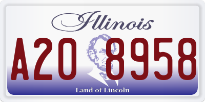 IL license plate A208958