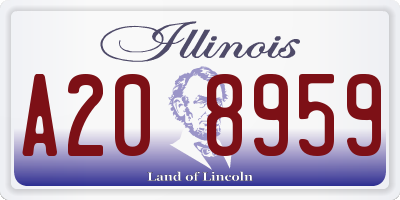 IL license plate A208959