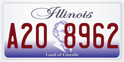 IL license plate A208962