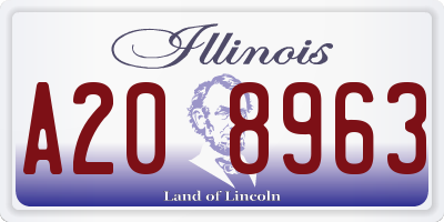 IL license plate A208963