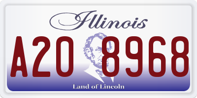 IL license plate A208968