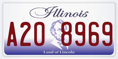 IL license plate A208969