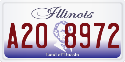 IL license plate A208972