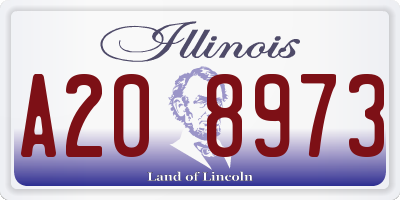 IL license plate A208973