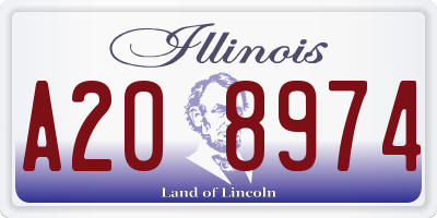 IL license plate A208974
