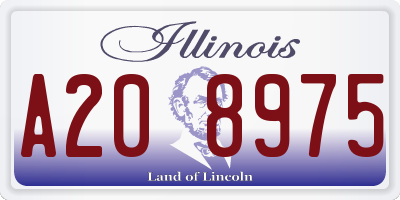 IL license plate A208975