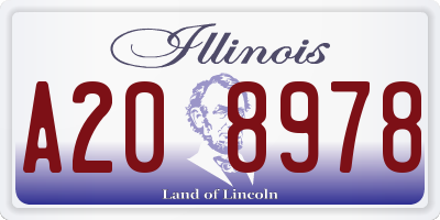 IL license plate A208978