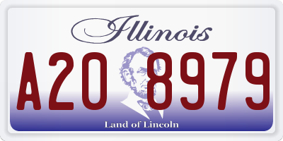 IL license plate A208979