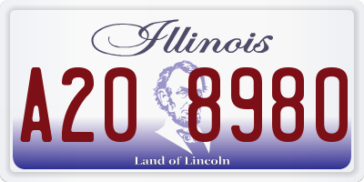 IL license plate A208980