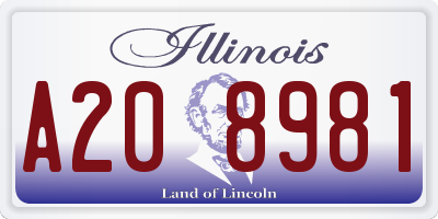 IL license plate A208981