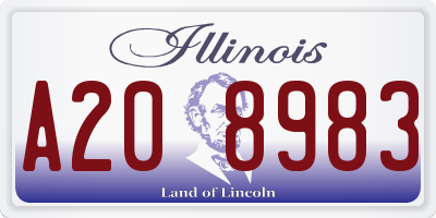 IL license plate A208983